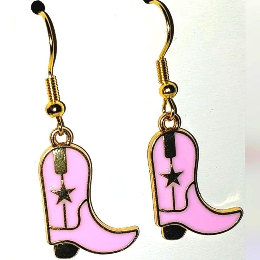 Retro chic hand crafted cowboy earrings